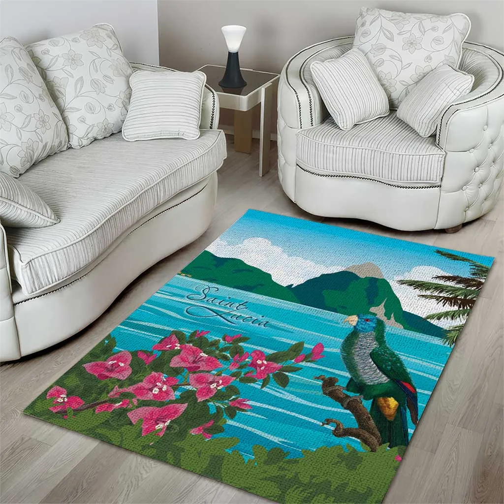 Afro-Saint Lucians Area Rug Pitons Landscape LT7