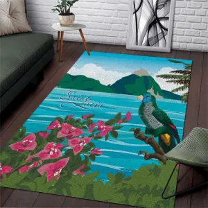 Afro-Saint Lucians Area Rug Pitons Landscape LT7