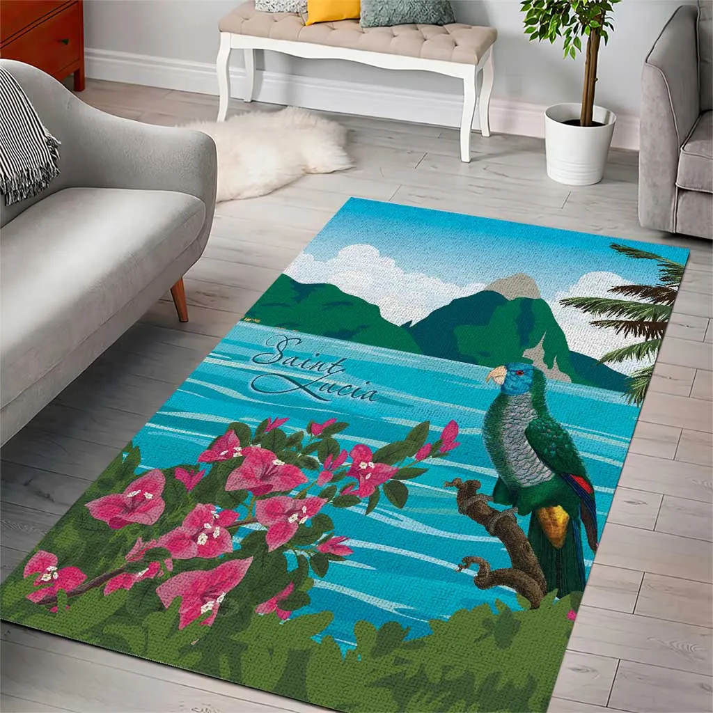 Afro-Saint Lucians Area Rug Pitons Landscape LT7