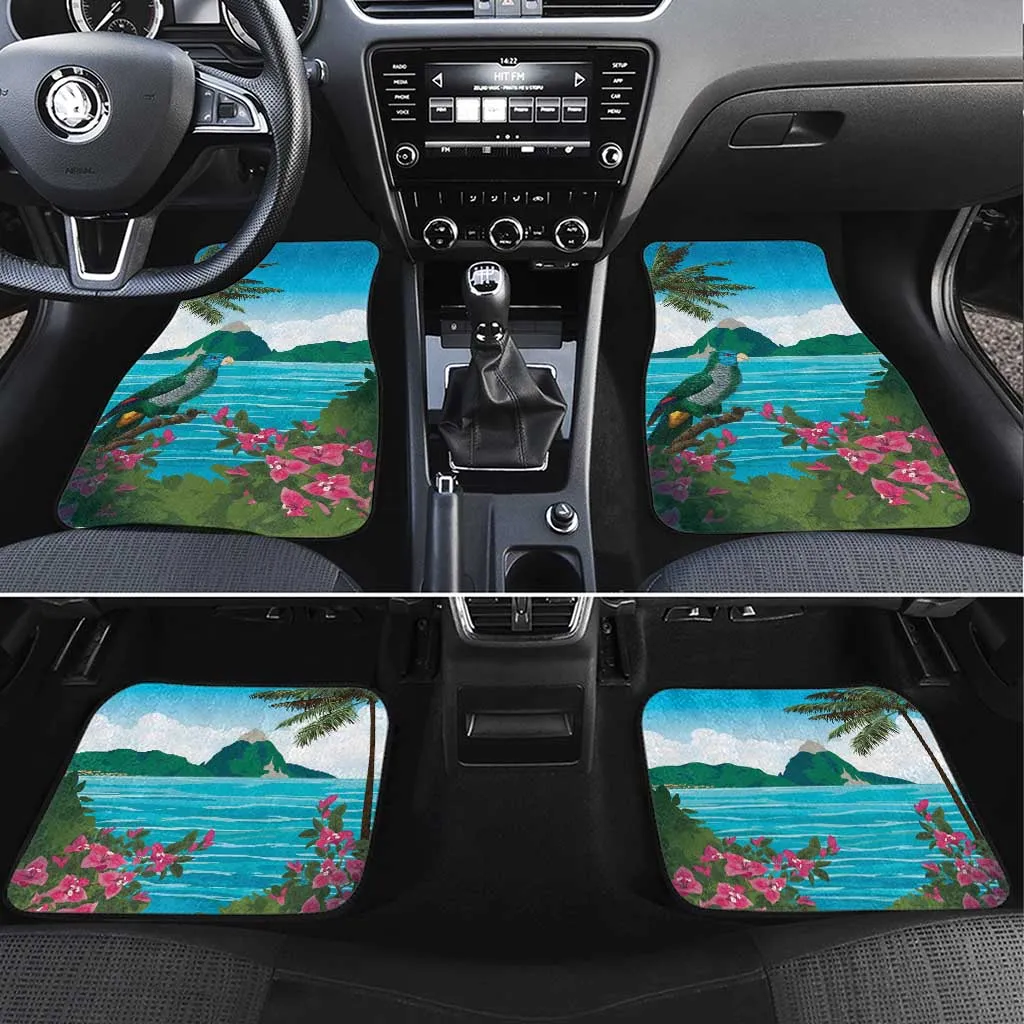 Afro-Saint Lucians Car Mats Pitons Landscape LT7