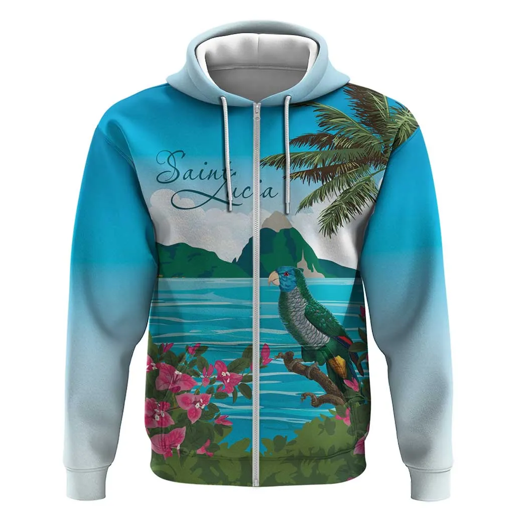 Afro-Saint Lucians Hoodie Pitons Landscape LT7
