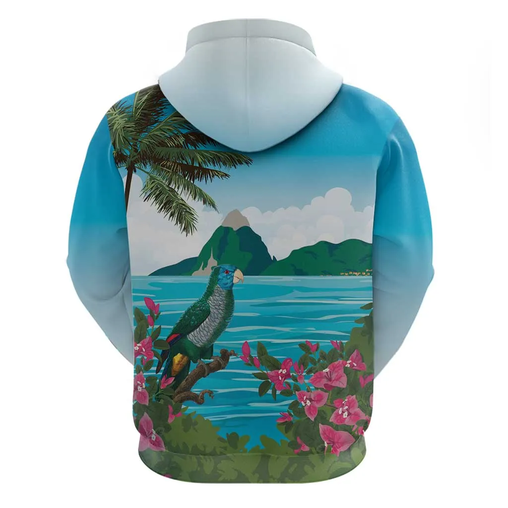 Afro-Saint Lucians Hoodie Pitons Landscape LT7