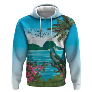 Afro-Saint Lucians Hoodie Pitons Landscape LT7