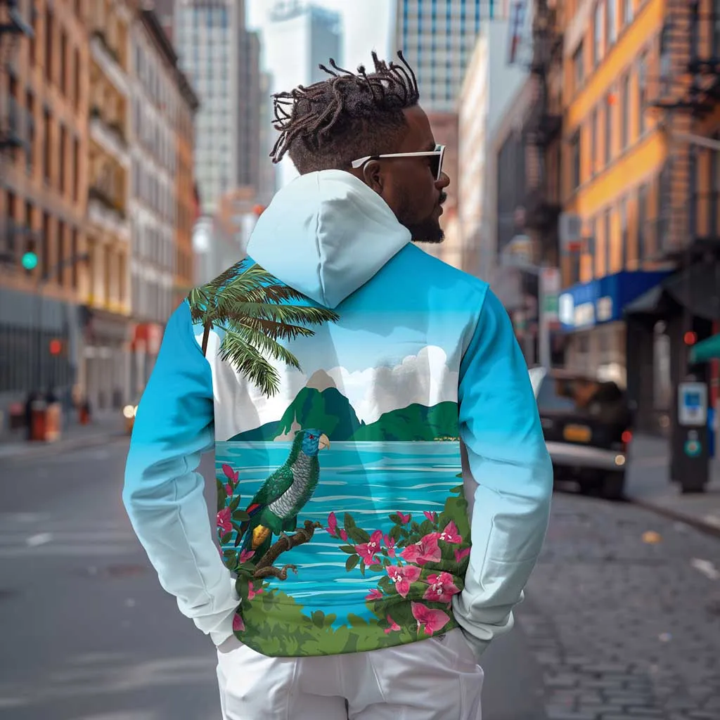 Afro-Saint Lucians Hoodie Pitons Landscape LT7
