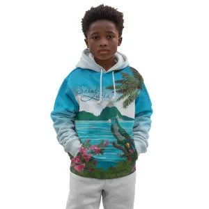 Afro-Saint Lucians Kid Hoodie Pitons Landscape LT7