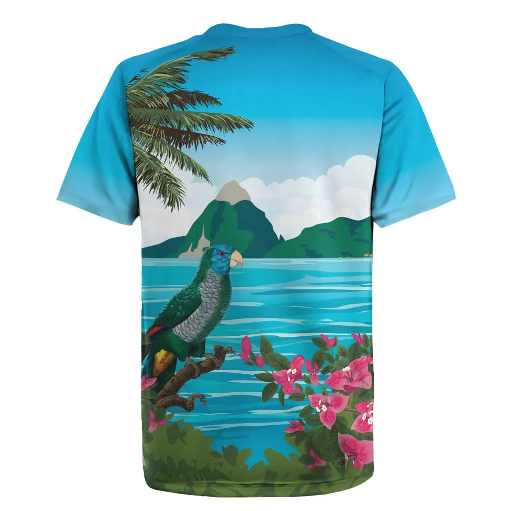 Afro-Saint Lucians Rugby Jersey Pitons Landscape LT7