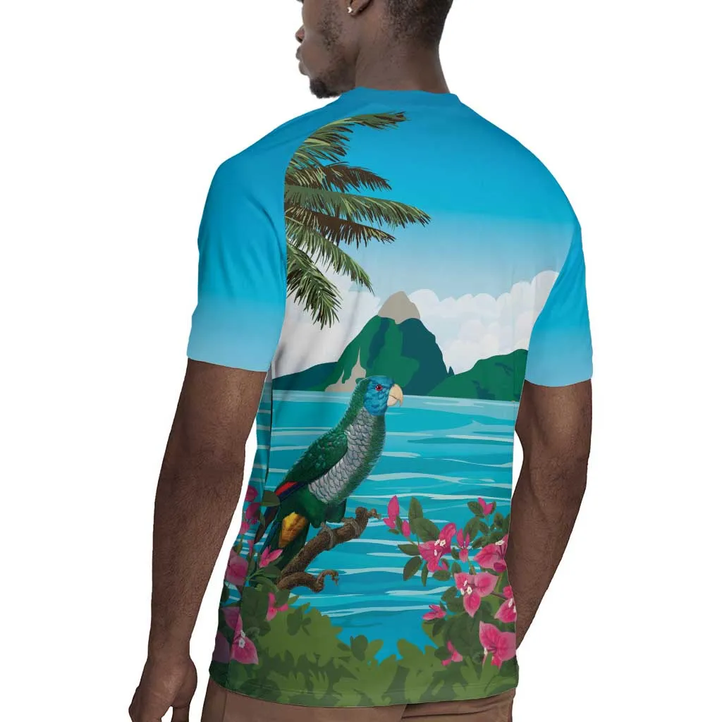 Afro-Saint Lucians Rugby Jersey Pitons Landscape LT7