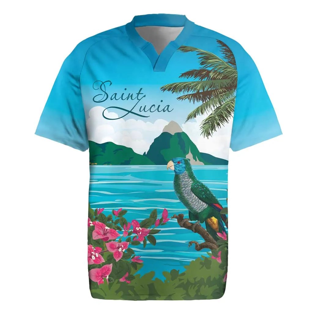 Afro-Saint Lucians Rugby Jersey Pitons Landscape LT7