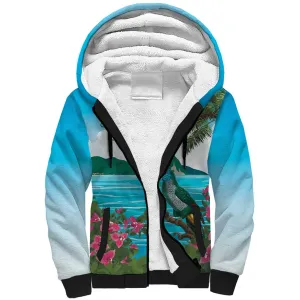 Afro-Saint Lucians Sherpa Hoodie Pitons Landscape LT7