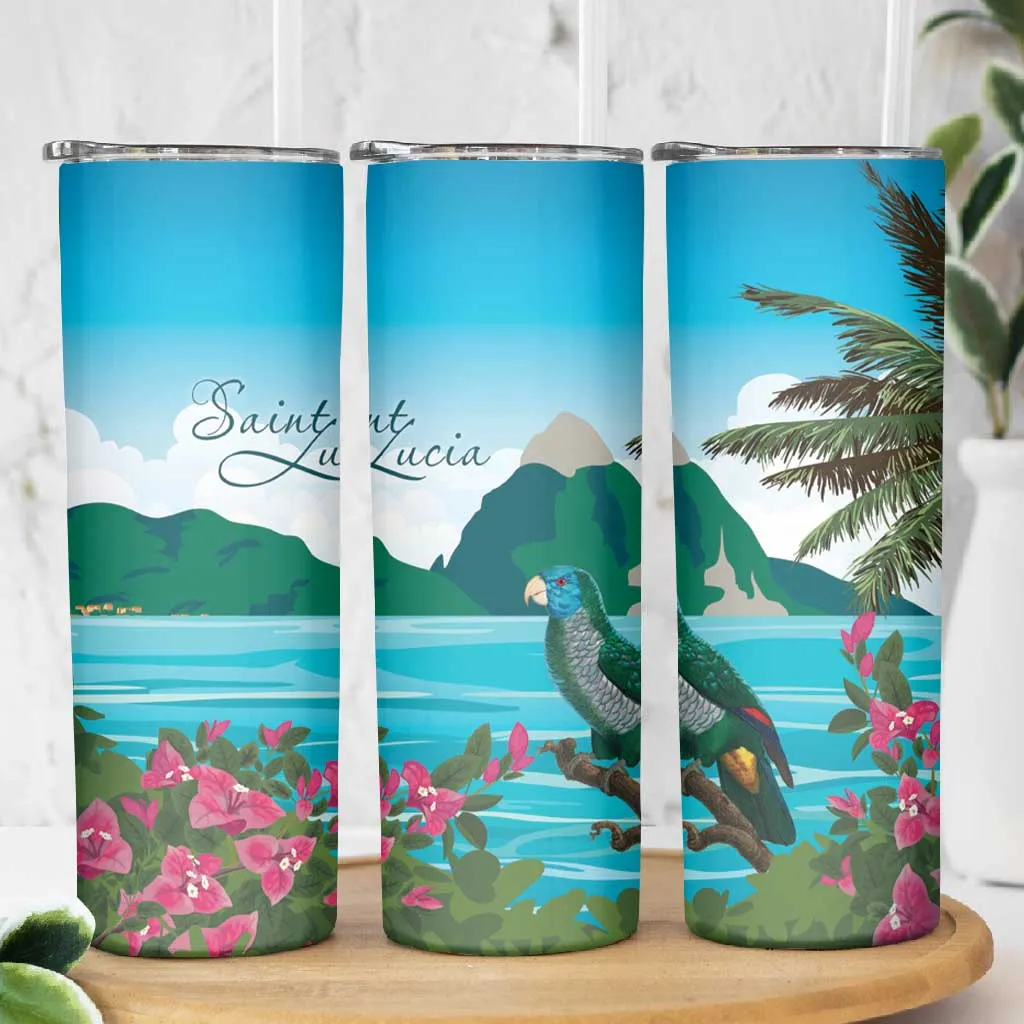 Afro-Saint Lucians Skinny Tumbler Pitons Landscape LT7