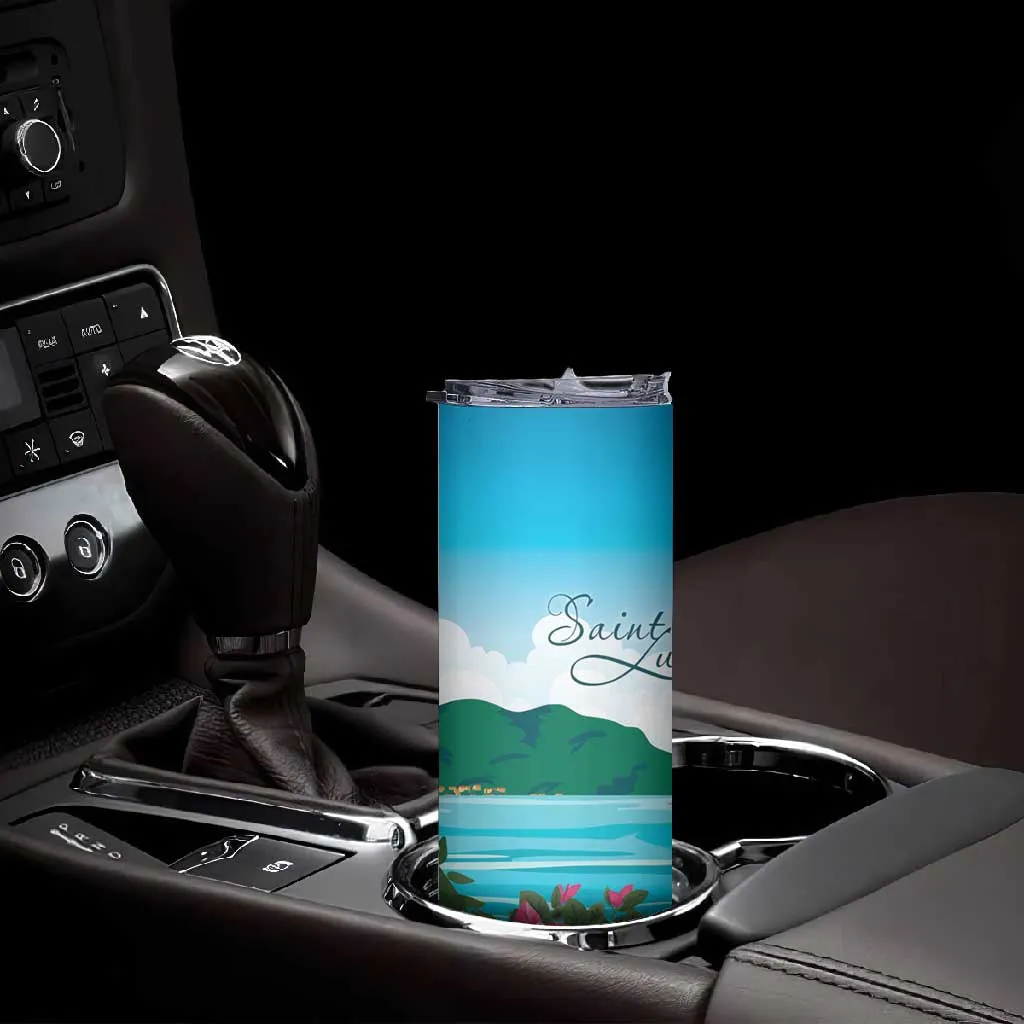 Afro-Saint Lucians Skinny Tumbler Pitons Landscape LT7