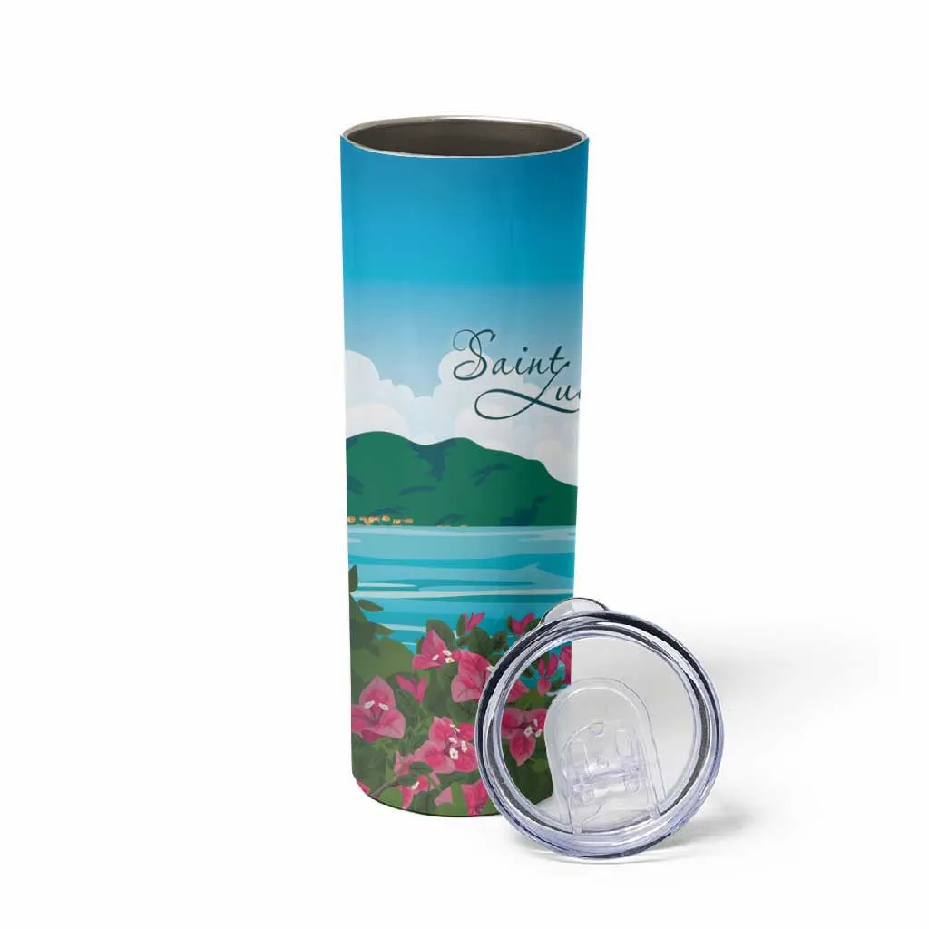Afro-Saint Lucians Skinny Tumbler Pitons Landscape LT7