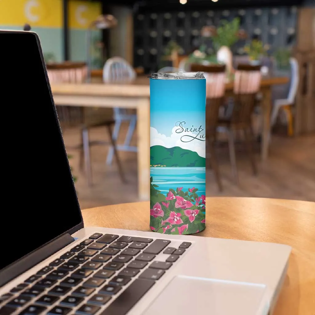 Afro-Saint Lucians Skinny Tumbler Pitons Landscape LT7