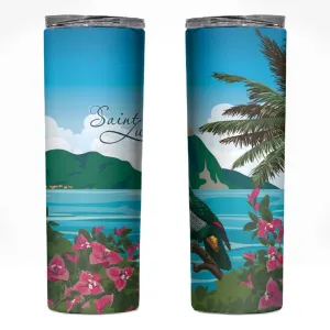 Afro-Saint Lucians Skinny Tumbler Pitons Landscape LT7