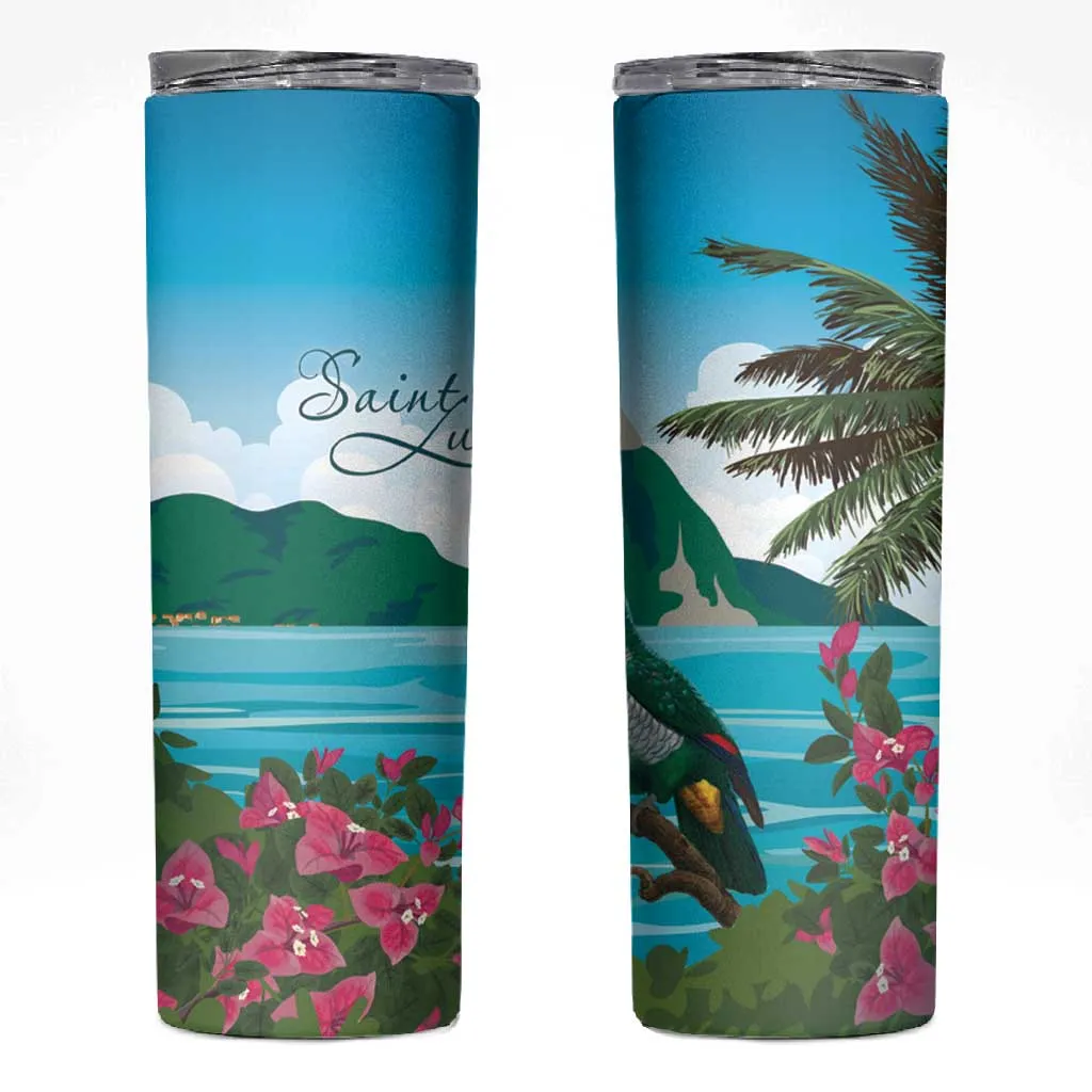 Afro-Saint Lucians Skinny Tumbler Pitons Landscape LT7