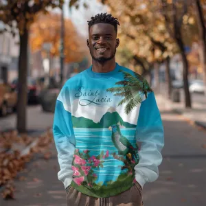 Afro-Saint Lucians Sweatshirt Pitons Landscape LT7