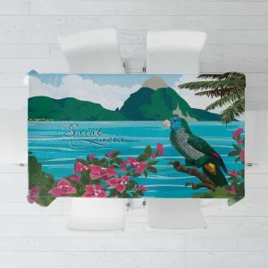 Afro-Saint Lucians Tablecloth Pitons Landscape LT7