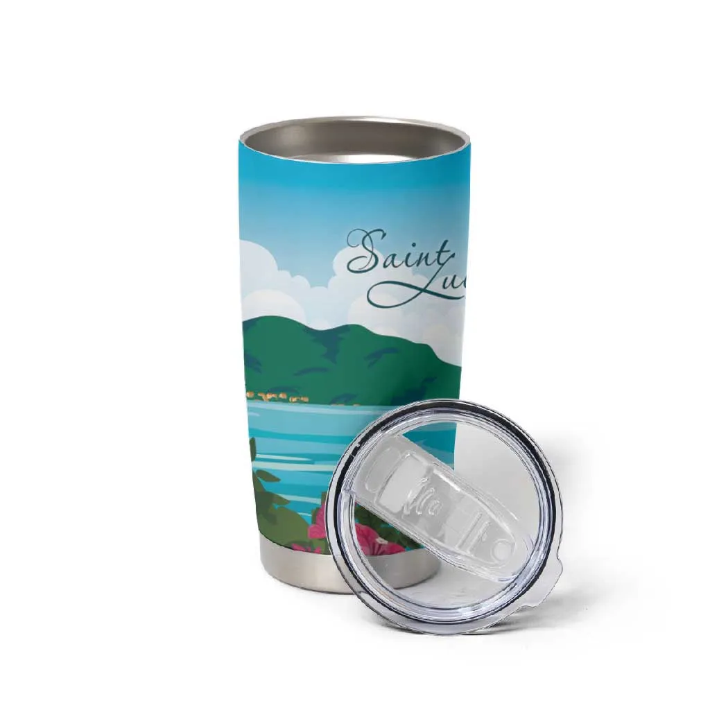 Afro-Saint Lucians Tumbler Cup Pitons Landscape LT7