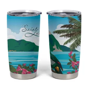 Afro-Saint Lucians Tumbler Cup Pitons Landscape LT7