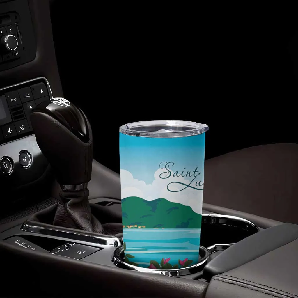 Afro-Saint Lucians Tumbler Cup Pitons Landscape LT7