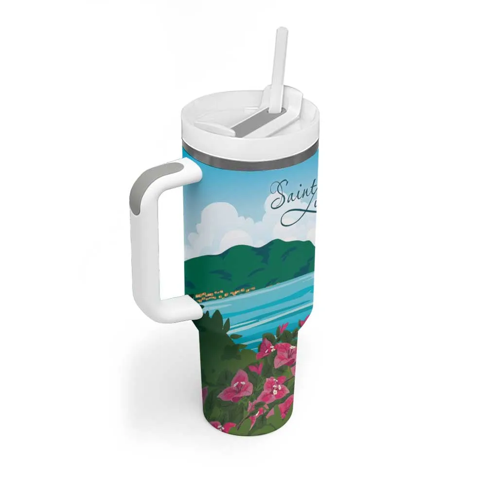 Afro-Saint Lucians Tumbler With Handle Pitons Landscape LT7