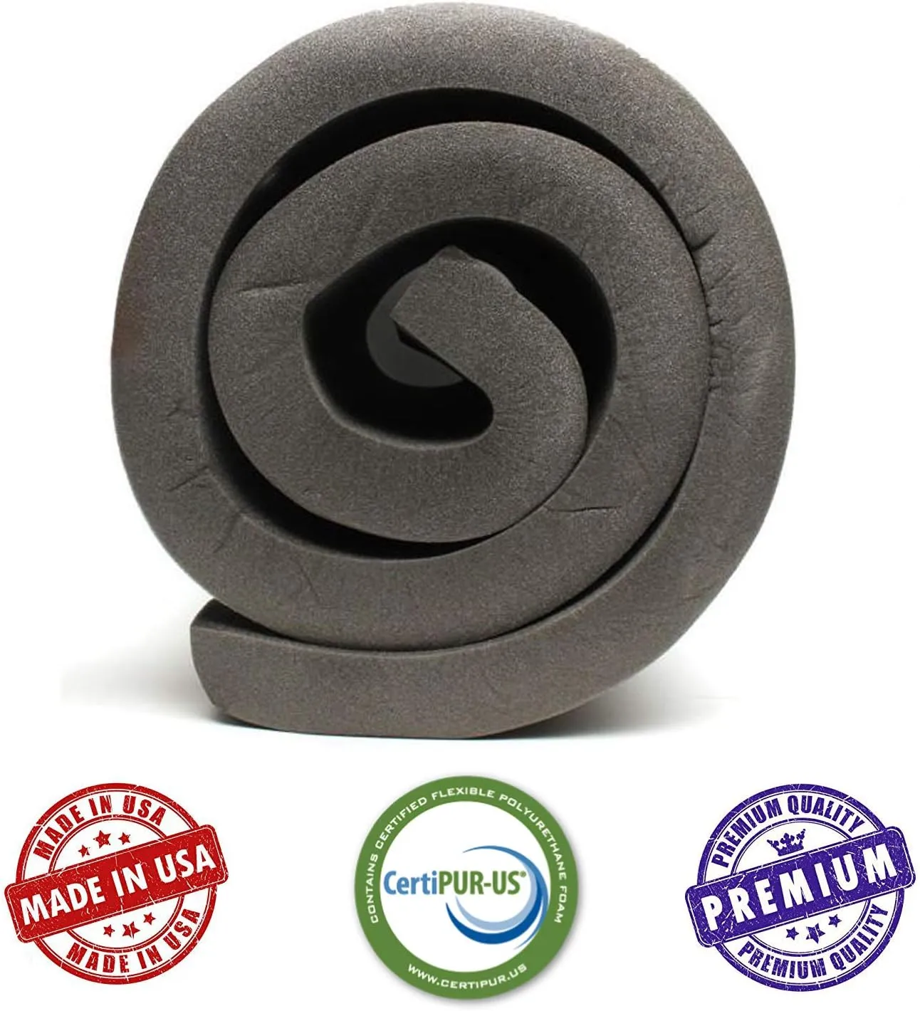 AKTRADING CO. 2" H X 24" W X 72" L CertiPUR-US Certified Rubber Foam Sheet Cushion (Seat Replacement, Upholstery Sheet, Foam Padding, Acoustic Foam Sheet)