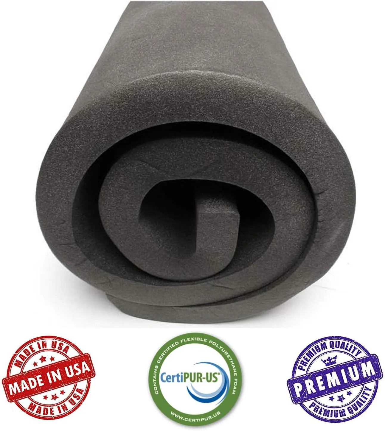 AKTRADING CO. 4" H X 24" W X 72" L CertiPUR-US Certified Rubber Foam Sheet Cushion (Seat Replacement, Upholstery Sheet, Foam Padding, Acoustic Foam Sheet)
