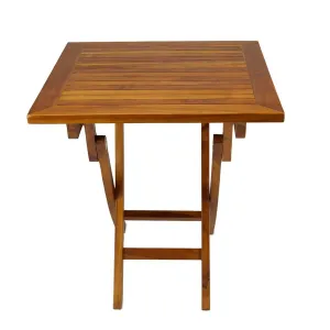 Ala Teak Wood Patio Outside Garden Yard Folding Table