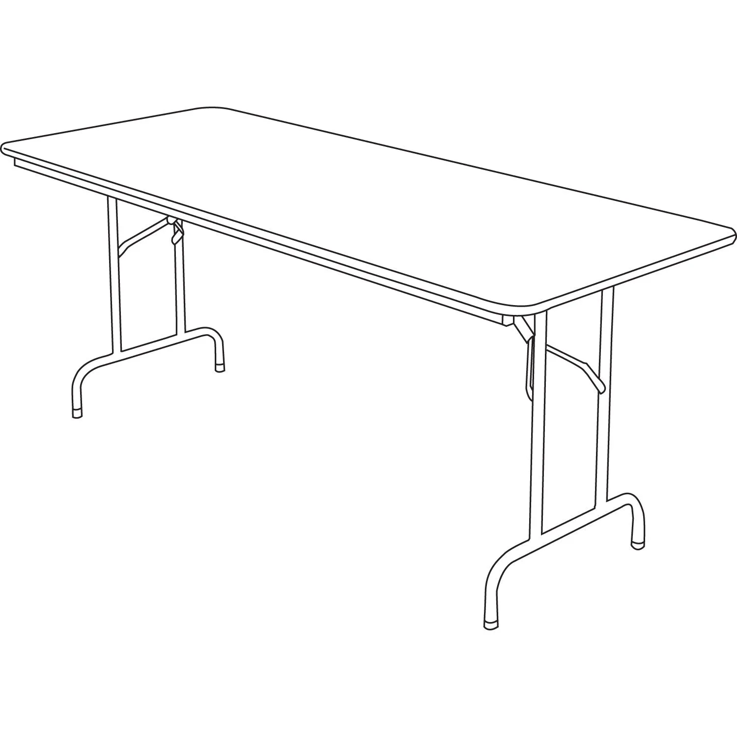 Alera® Wood Folding Table, Rectangular, 71.88w X 29.88d X 29.13h, Mahogany