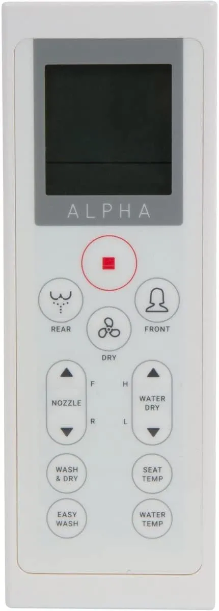 ALPHA BIDET JX2 Elongated Bidet Toilet Seat, White, Endless Warm Water, *NEW* Bowl Mist, LED Light, Quiet Operation, Wireless Remote, Stainless Steel Nozzle, Sittable Lid, 3 Year Warranty