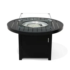 Aluminum Propane 42" Round Outdoor Fire Pit Table