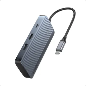 Anker 7-in-1 USB-C Hub, Dual Monitor USB C Docking Station, Dual HDMI Display, 100W Power Delivery, 10Gbps Data Transfers for Dell XPS, ThinkPad T14 Gen2 and More