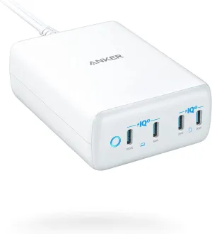 Anker USB C 120W, 547 Charger, PowerPort III 4-Port Charging Station for MacBook Pro/Air, iPhone iPhone 15/15 Plus/15 Pro/15 Pro Max/14/13 Series, Galaxy, Pixel 4/3, iPad Series, and More Devices