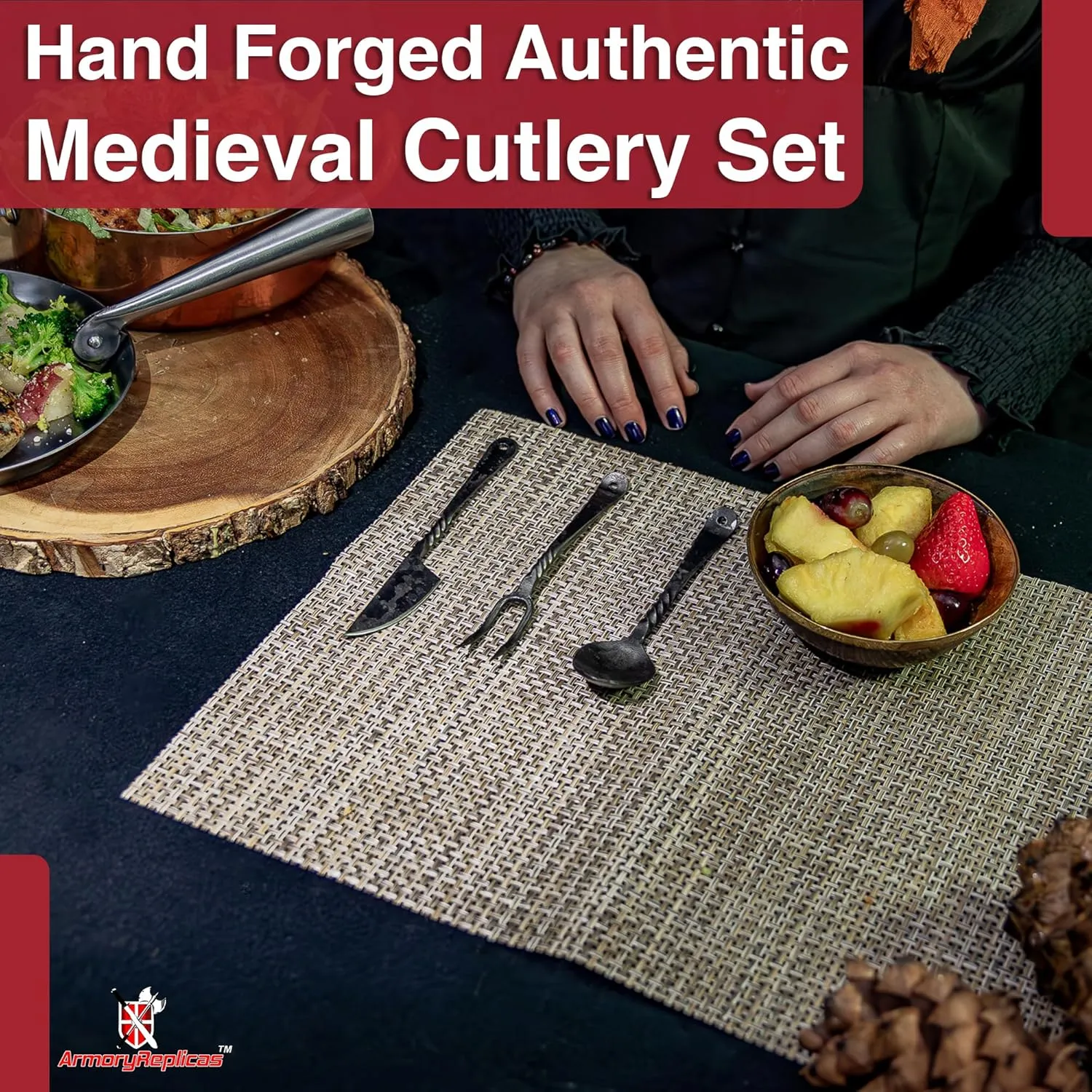 Armory Replicas™ - Forged Blacksmith Medieval Dining Hall Eating Utensils