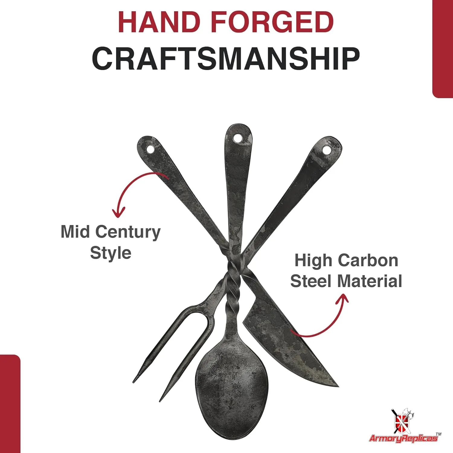 Armory Replicas™ - Forged Blacksmith Medieval Dining Hall Eating Utensils