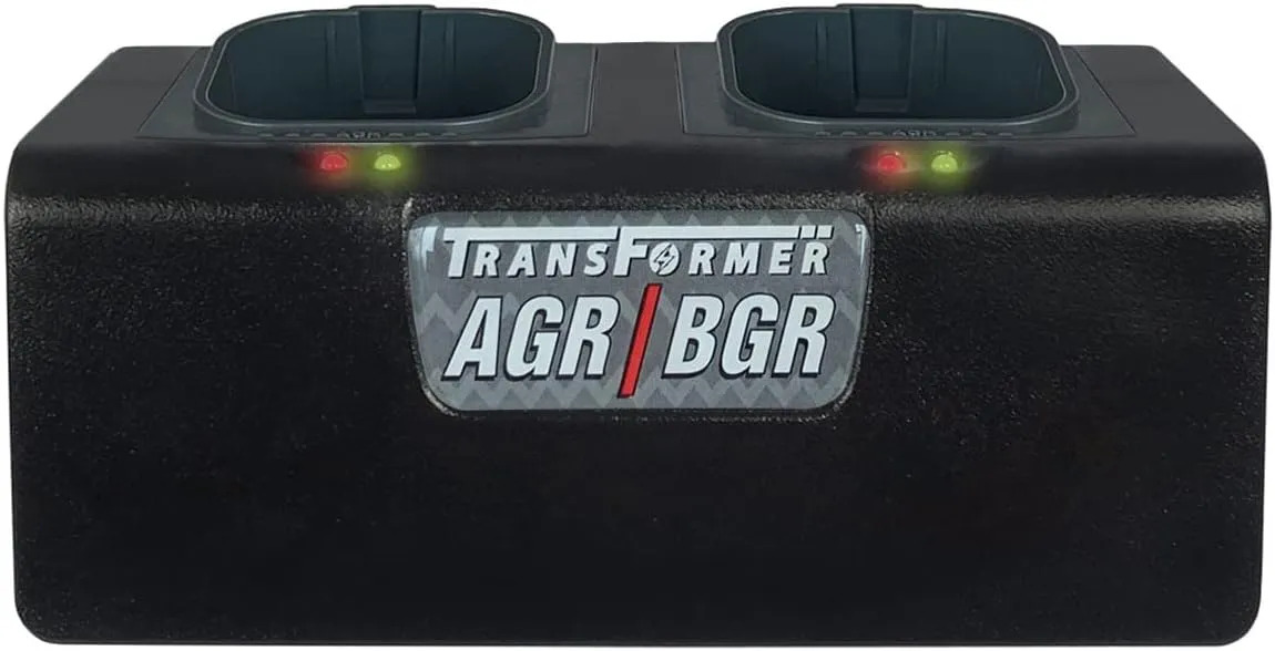 Artisan Power Dual Battery Charger for Andis PowerGroom | Best for AGR and BGR Series Clippers | Durable Connectors, LEDs Status and a Powerful DC Power Supply | Charges 2 Batteries at Once