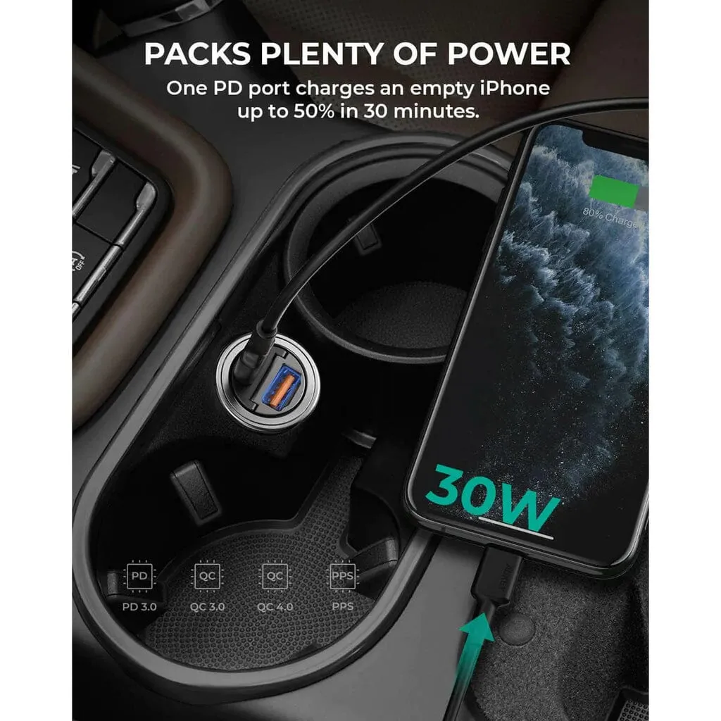 AUKEY Car Charger 30W Dual-Port