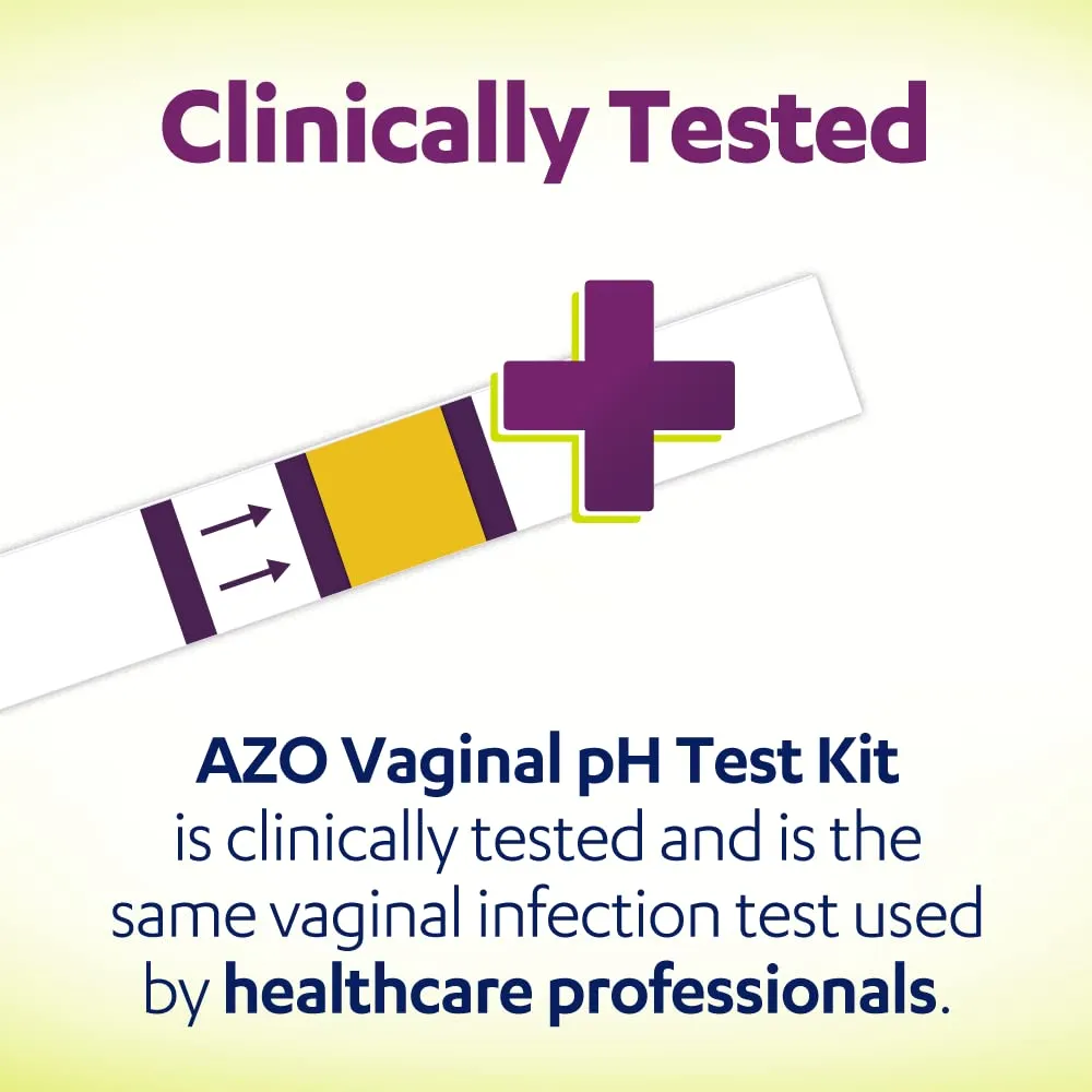 AZO Vaginal pH Test Kit, Clinically-Tested Vaginal Infection Test Kit, FSA/HSA Eligible, Fast & Accurate Results, from The #1 Most Trusted Urinary Health Brand, 2 Self-Tests