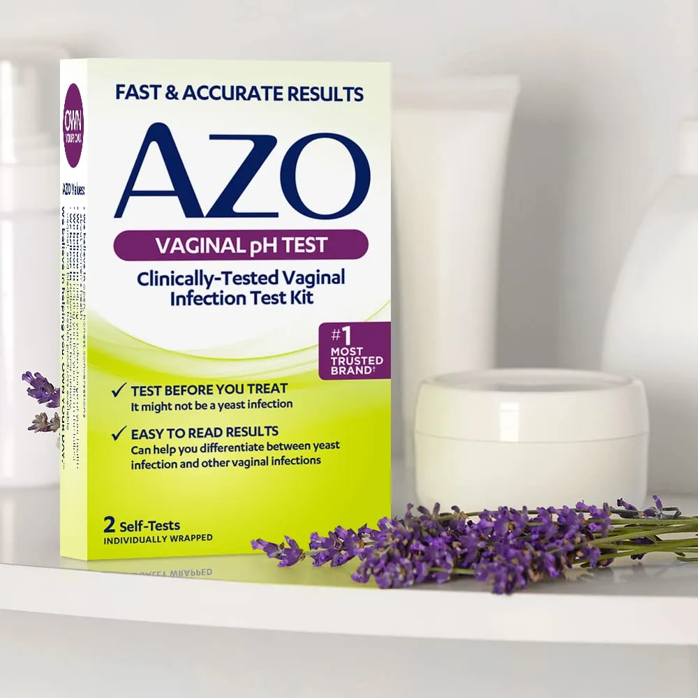 AZO Vaginal pH Test Kit, Clinically-Tested Vaginal Infection Test Kit, FSA/HSA Eligible, Fast & Accurate Results, from The #1 Most Trusted Urinary Health Brand, 2 Self-Tests