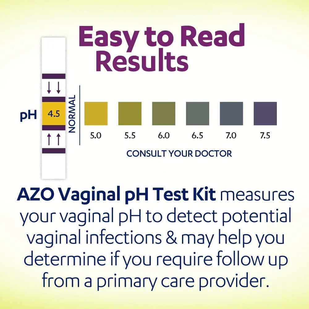 AZO Vaginal pH Test Kit, Clinically-Tested Vaginal Infection Test Kit, FSA/HSA Eligible, Fast & Accurate Results, from The #1 Most Trusted Urinary Health Brand, 2 Self-Tests