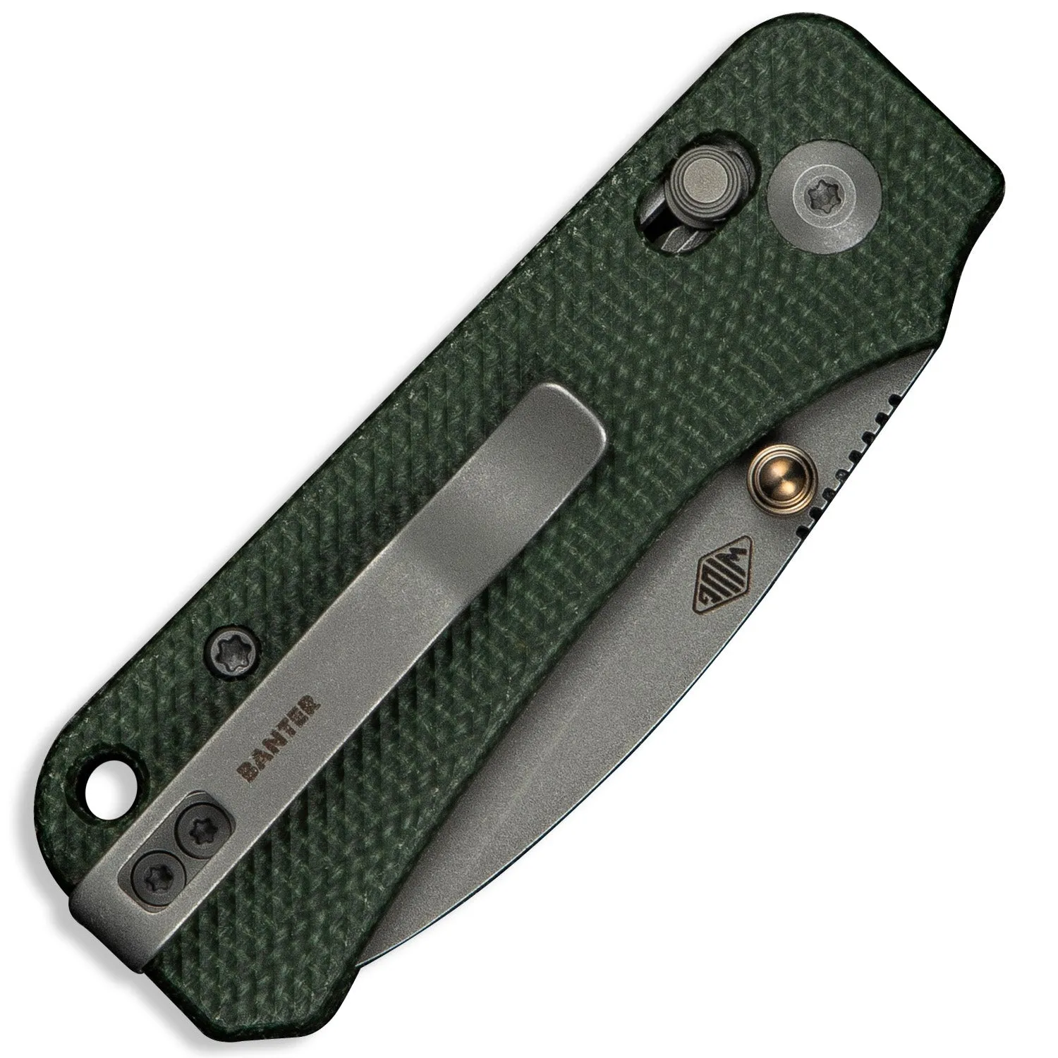 Baby Banter 2 Pocket Knife - Green Micarta - Nitro V