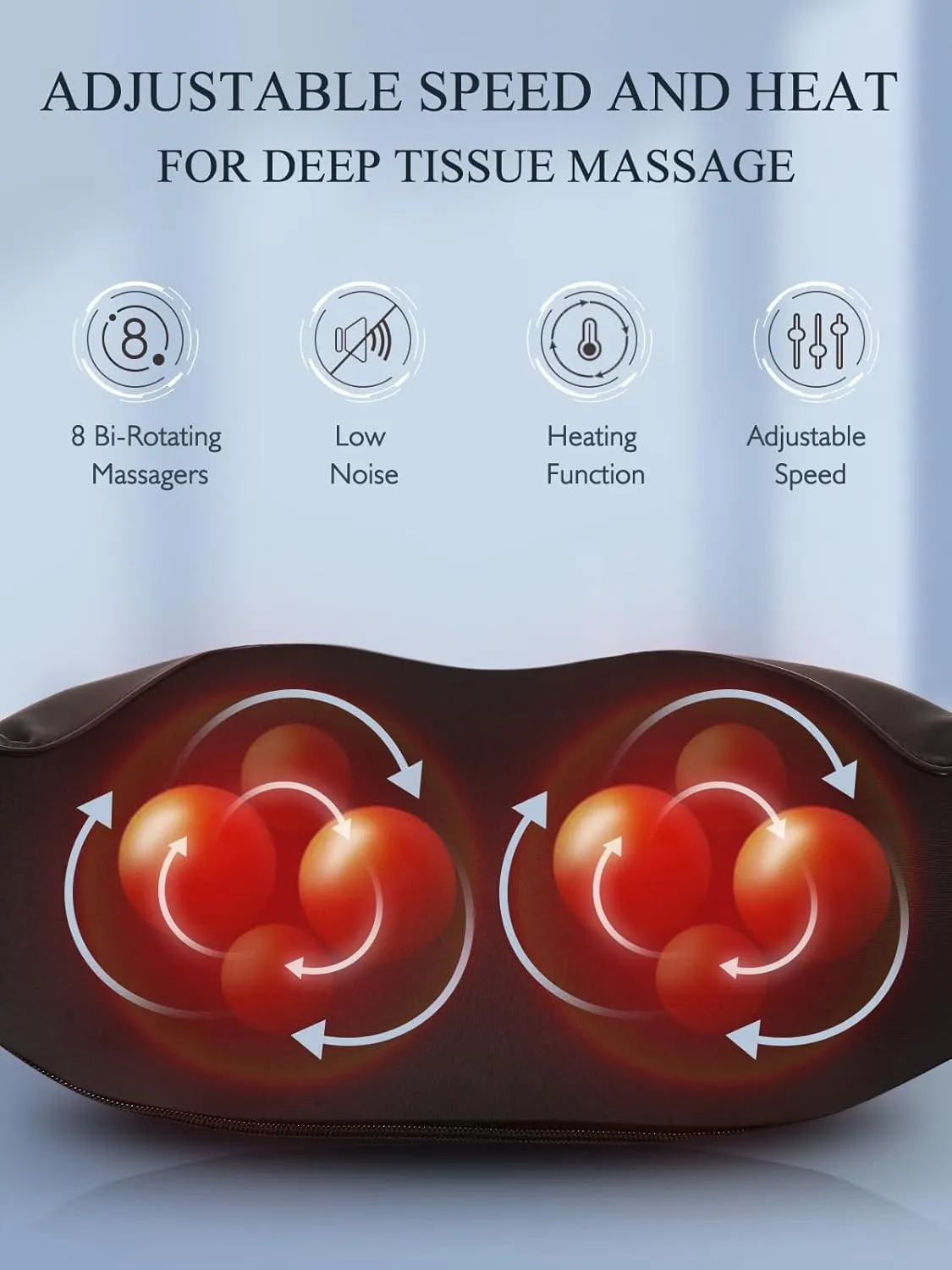 Back Neck Shoulder Massager with Heat, Shiatsu Electric Deep Tissue 3D Kneading Massagers for Relief on Waist, Leg, Calf, Foot Full Body Muscles, Gift for Men Women Mom Dad (Black)