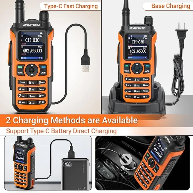 BAOFENG GMRS Radio GM21 GMRS Handheld Radio Long Range Walkie Talkies for UV-5R GMRS Rechargeable Two Way Radio with Battery, NOAA Weather Receiver,999 Channels,Copy Frequency,USB-C Charger Full Kit