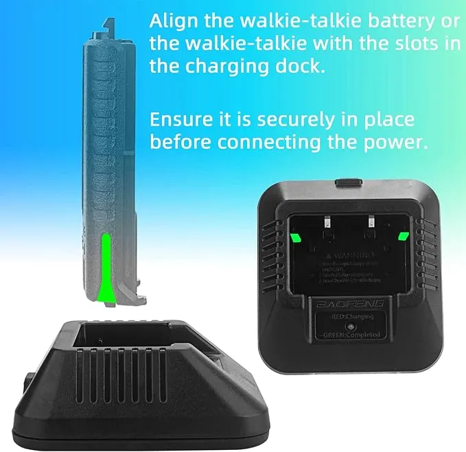 BAOFENG uv-5r charger,original desktop walkie talkie charger with US Adapter 100v-240v for BAOFENG BF-F8HP UV-5X3 5RA 5RB 5RC 5RD 5RE 5REPLUS radio accessories (Base   charger   USB charging cable*1)