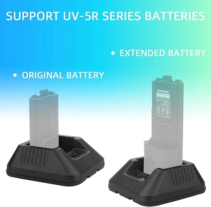 BAOFENG uv-5r charger,original desktop walkie talkie charger with US Adapter 100v-240v for BAOFENG BF-F8HP UV-5X3 5RA 5RB 5RC 5RD 5RE 5REPLUS radio accessories (Base   charger   USB charging cable*1)
