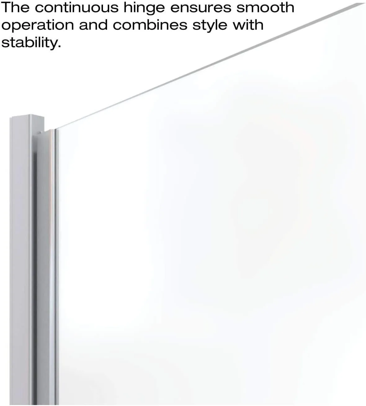 Basco Infinity 33- 34 in Width, Semi-Frameless Shower Door, Clear Glass, Silver Finish