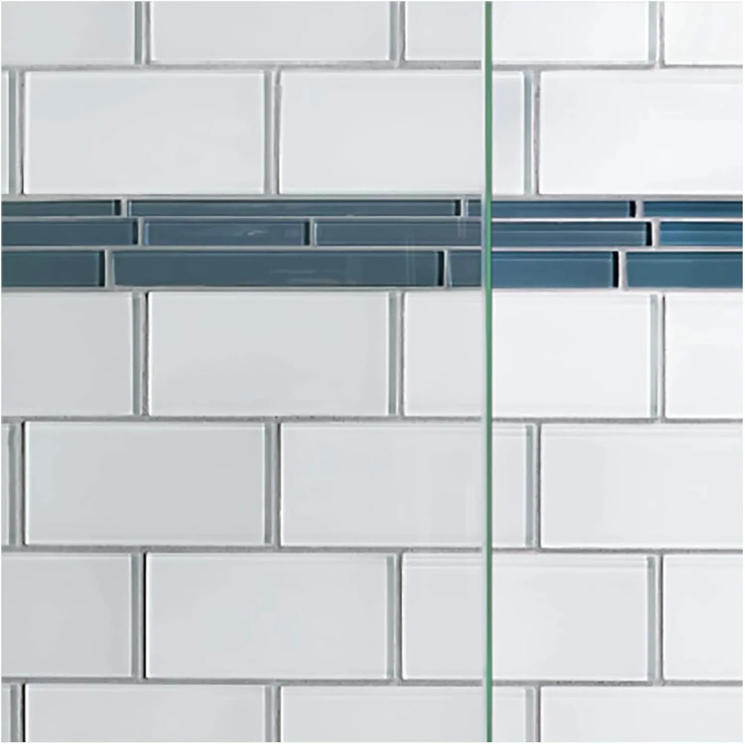 Basco Infinity 33- 34 in Width, Semi-Frameless Shower Door, Clear Glass, Silver Finish