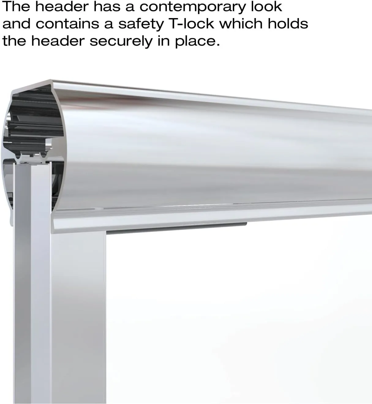 Basco Infinity Semi-Frameless Sliding Shower Door, Fits 44- 47 inch opening, Rain Glass, Silver Finish