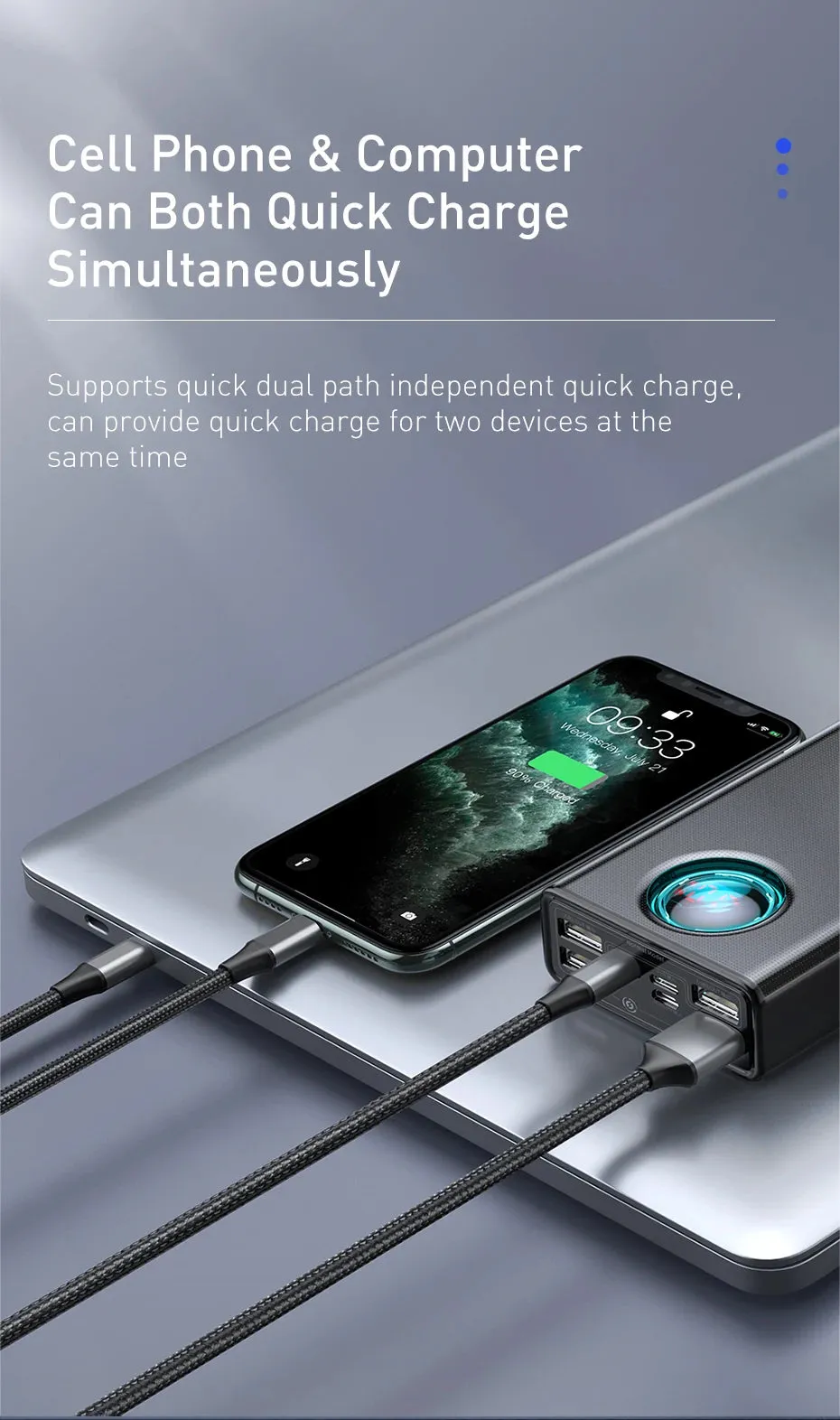 BASEUS 65W 30000mAh Fast Charging Portable Power Bank