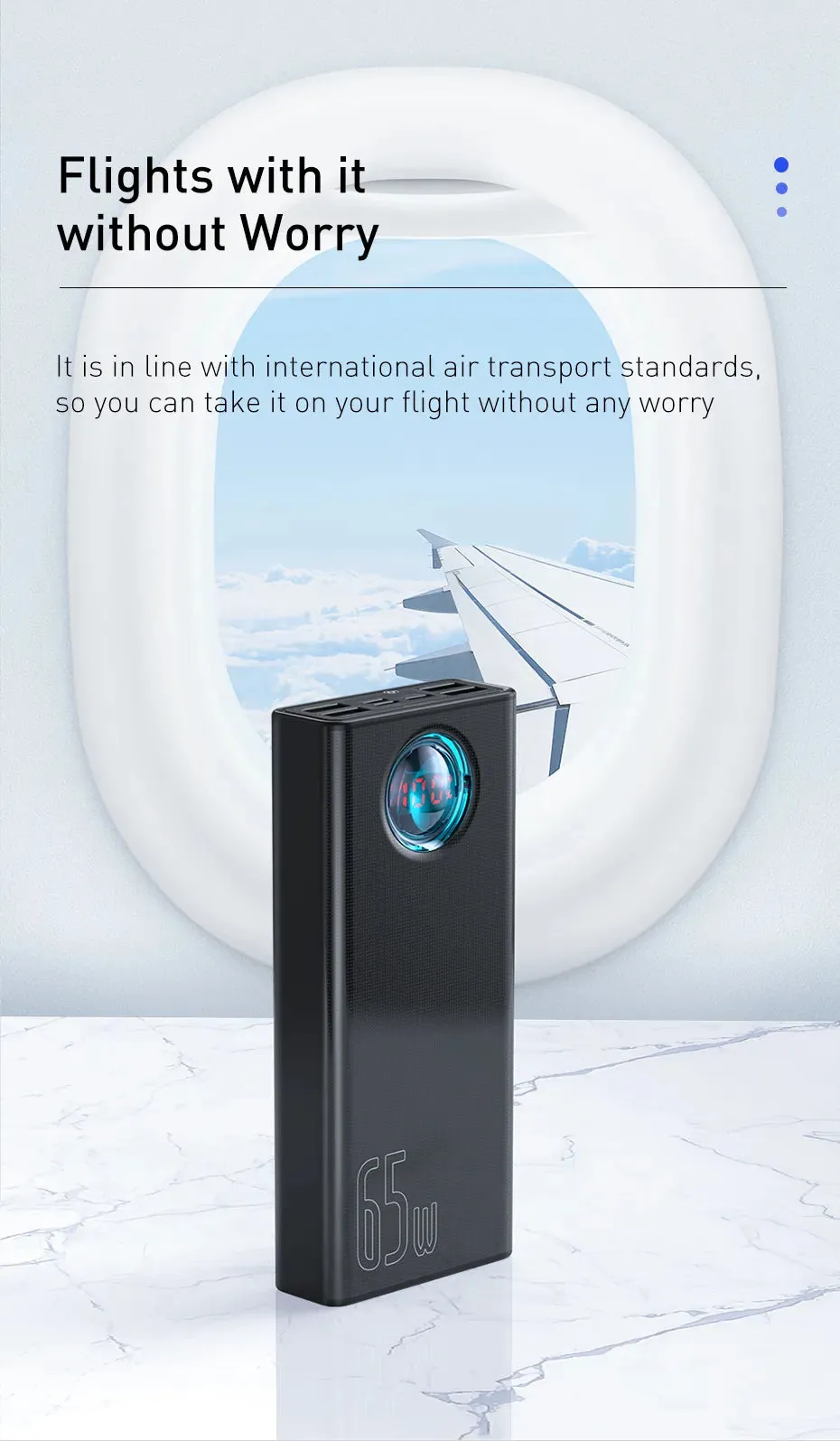 BASEUS 65W 30000mAh Fast Charging Portable Power Bank